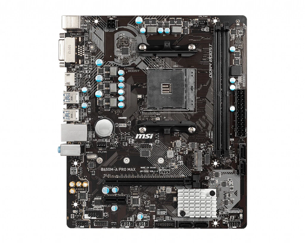 MSI B450M-A Pro Max AMD B450 AM4 Micro ATX DDR4-SDRAM Motherboard