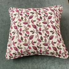 Scatter Cushion  17" x 17" Square Fibre Filled - Stunning Leaf Design 6 Colours