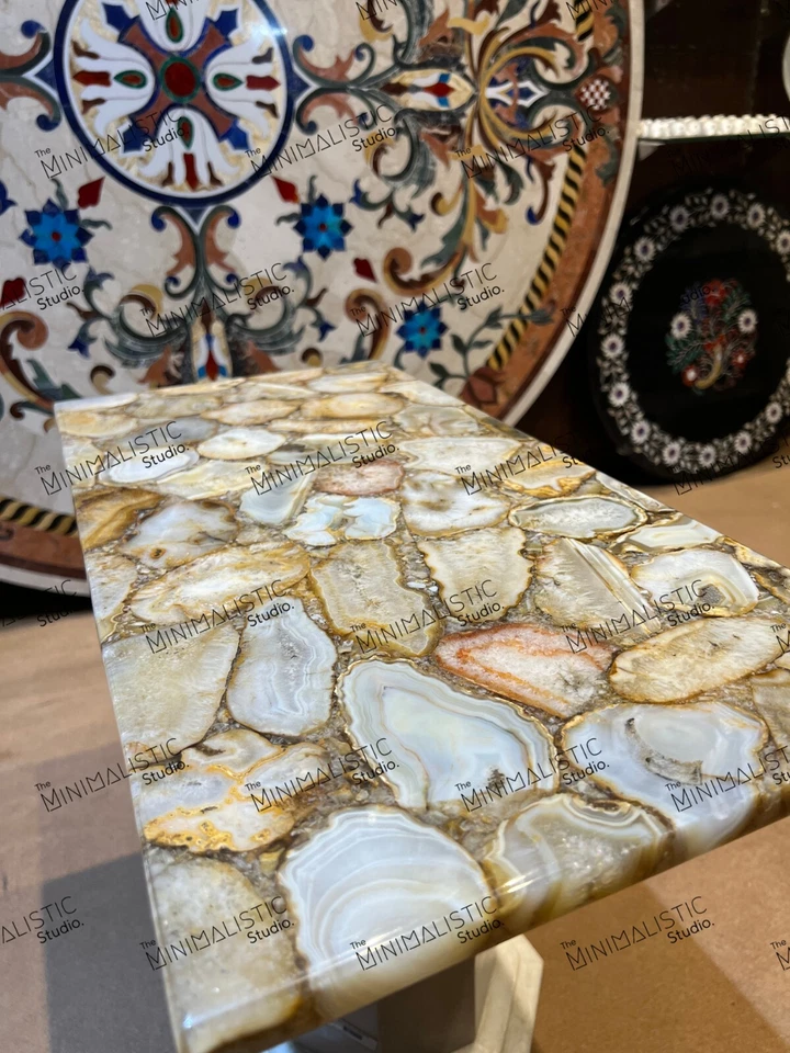 Natural Agate Table Top| Side Table Top | Coffee Table Top ( Customisable ) - Image 2 of 4