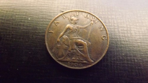 UK FARTHING 1904 EF KEY DATE - 第 1/2 張圖片