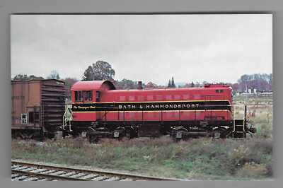 Bath & Hammondsport New York Railroad No 5 Locomotive Train Postcard  Unused