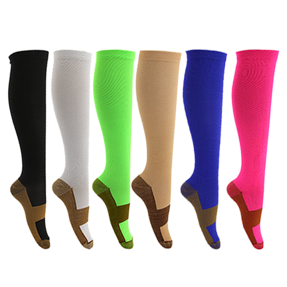 2pairs Women Men Sports Compression Socks 20-30mmhg Knee High Medical  Nursing