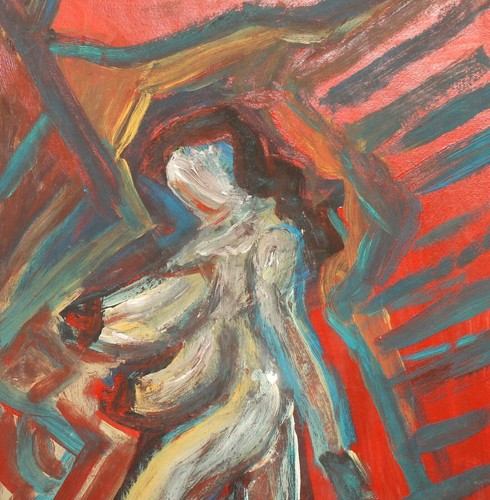 Vintage expressionist oil painting portrait nudes - Imagen 6 de 12