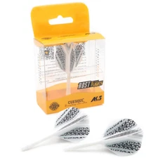 CUESOUL Integrated Dart Shaft and Flights Standard Shape Size M-Silver and Black