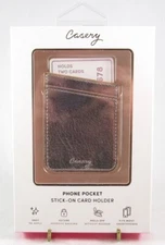 NIB Casery Phone Pocket Stick-On Card Holder, Rose Gold, Holds 2 Cards