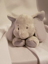Baby Ganz Elephant Grey Gray plush EUC LN 10" long