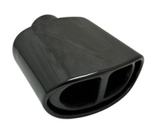 Exhaust Tip 2.25 Inlet 5.50 X 3.00 High 7.00 Double Wall Rolled Oval Split Re