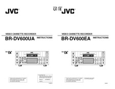 JVC BR-DV600UA BR-DV600EA VCR Owners Instruction Manual Reprint