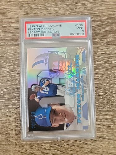 1999 Flair Showcase Legacy PEYTON MANNING /99 Row 3 PSA 9 MINT None Higher #180L - Picture 1 of 6