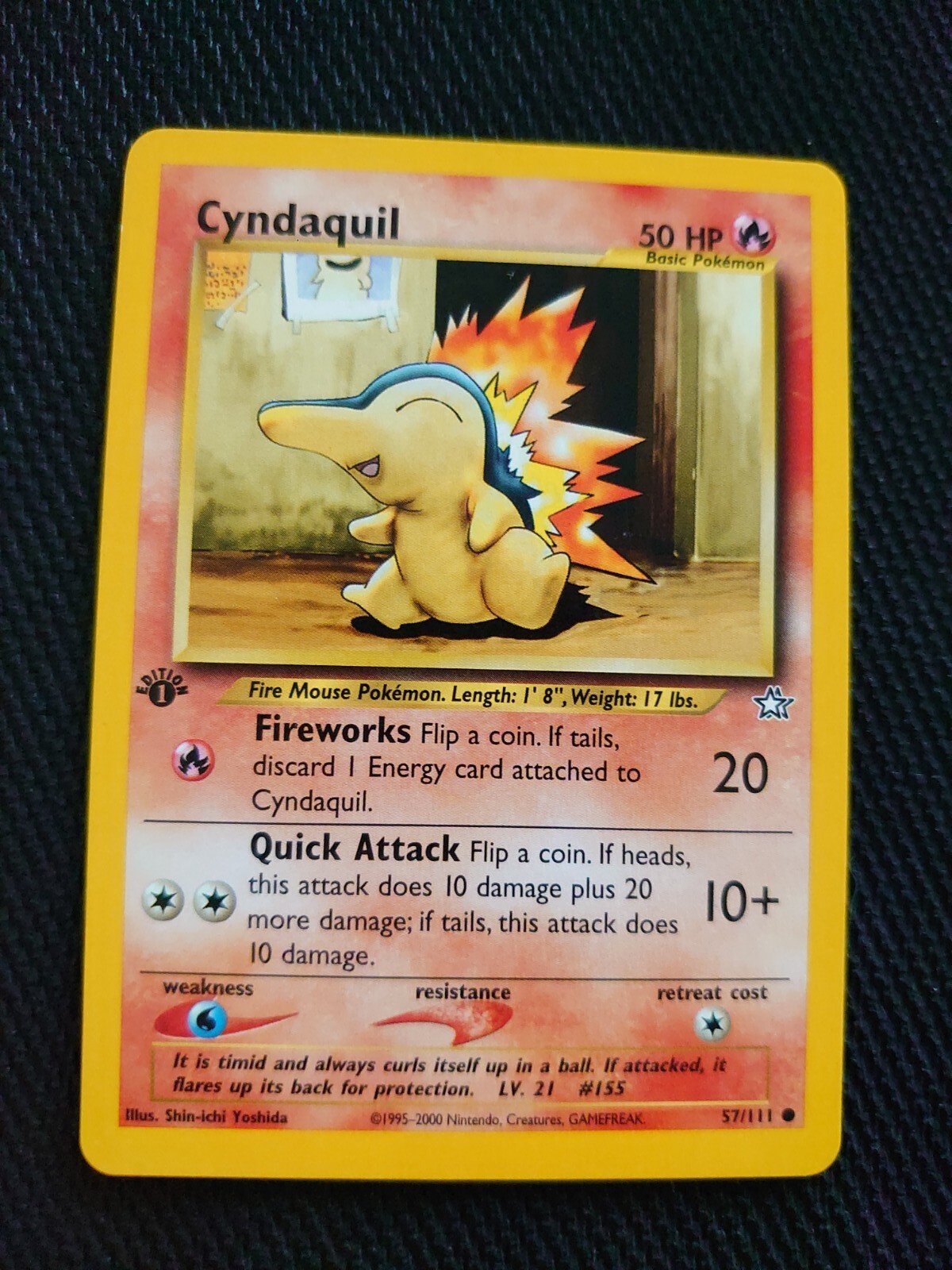 Pokémon TCG Cyndaquil Neo Genesis 57 Regular 1st Edition Common NM