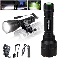 800Yards White LED Hunting Light Predator Flashlight Coyote Hog Varmint QD Mount