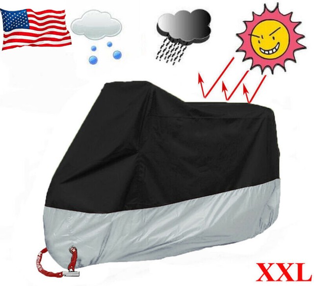 Motorcycle Cover waterproof Heavy Duty for Winter Outside Storage XXL