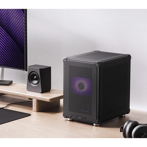 Mini ITX Case For PC Type-C ATX Power Portable Mini Desktop Mesh Chassis - Afbeelding 2 van 17