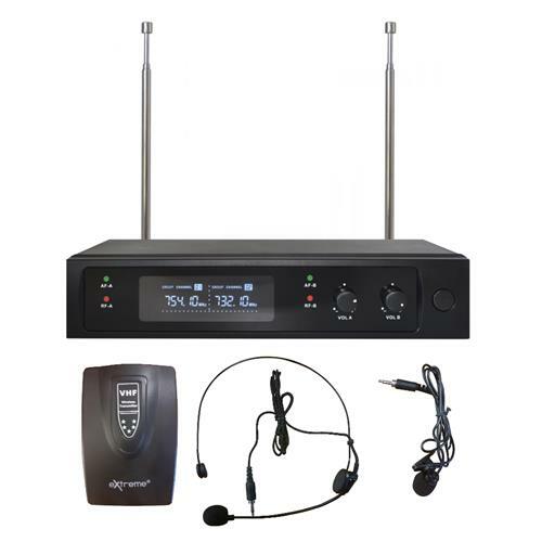EXTREME WM1000D-HL RADIOMICROFONO VHF AD ARCHETTO E LAVALIER + TRASMETTITORE BOD