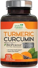 Turmeric Curcumin Extra Strength 2600mg with BioPerine Black Pepper Extract