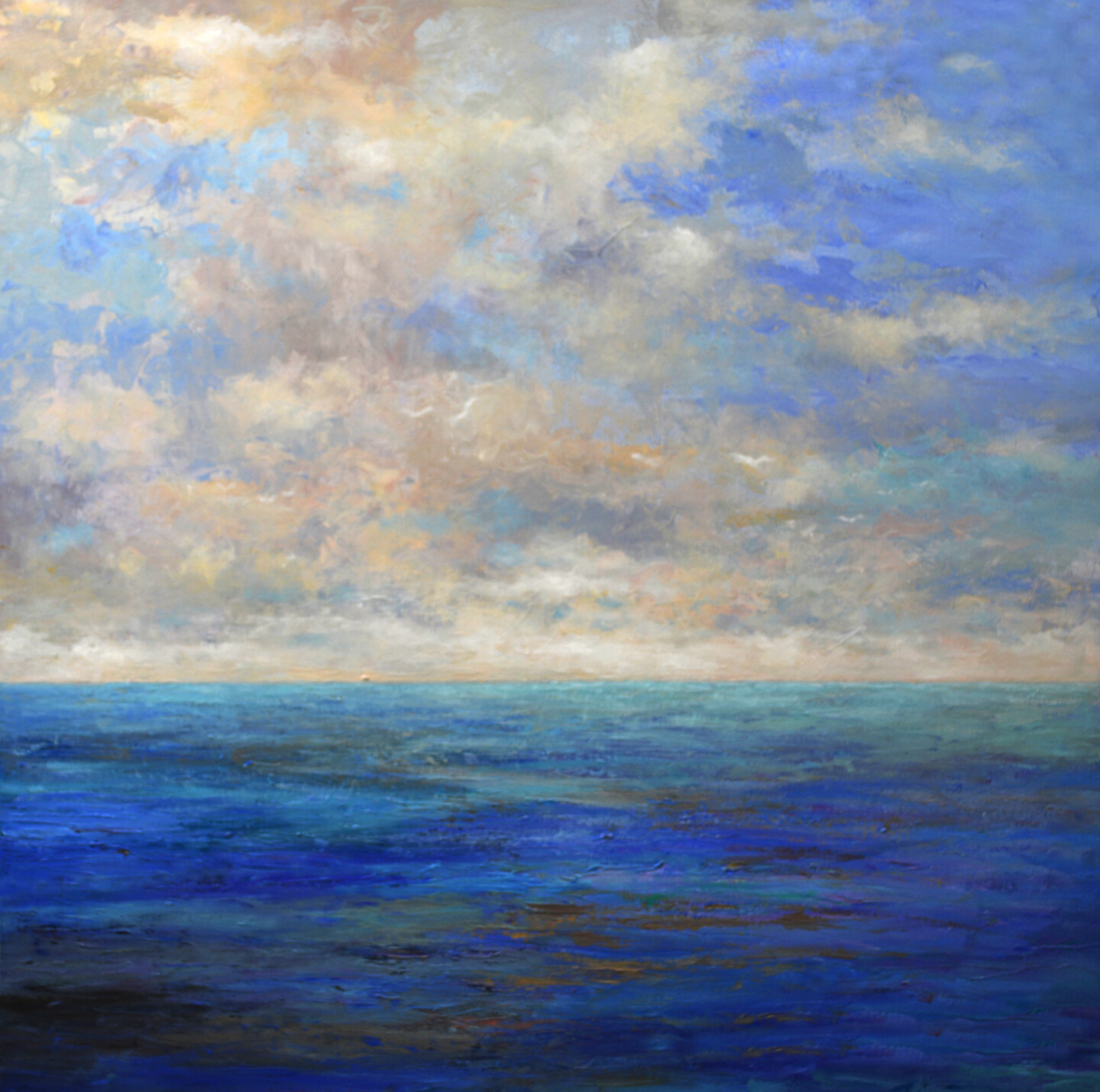 Very large Painting Original Acrylic on Canvas Ocean Art. by Hunoz 48