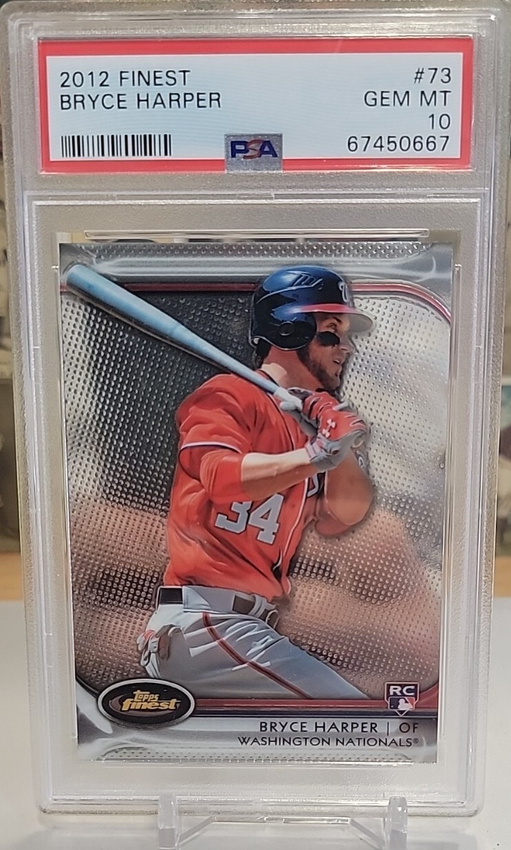 BRYCE HARPER 2012 FINEST #73 ROOKIE CARD RC PSA 10