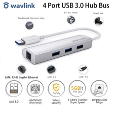 USB 3.0 Gigabit Ethernet LAN RJ45 1000Mbps Adapter 3USB Port HUB Docking Station