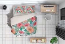 3D Floral Tropical Leaves Green Quilt Cover Set Duvet Cover Bedding Pillowcases