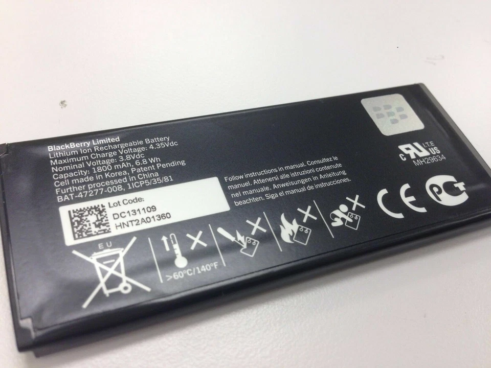 LOTE DE 3 BATERÍAS ORIGINALES BLACKBERRY PORSCHE DESIGN P'9982 BLACKBERRY Z10 LS1 NUEVAS Foto 3 de 4