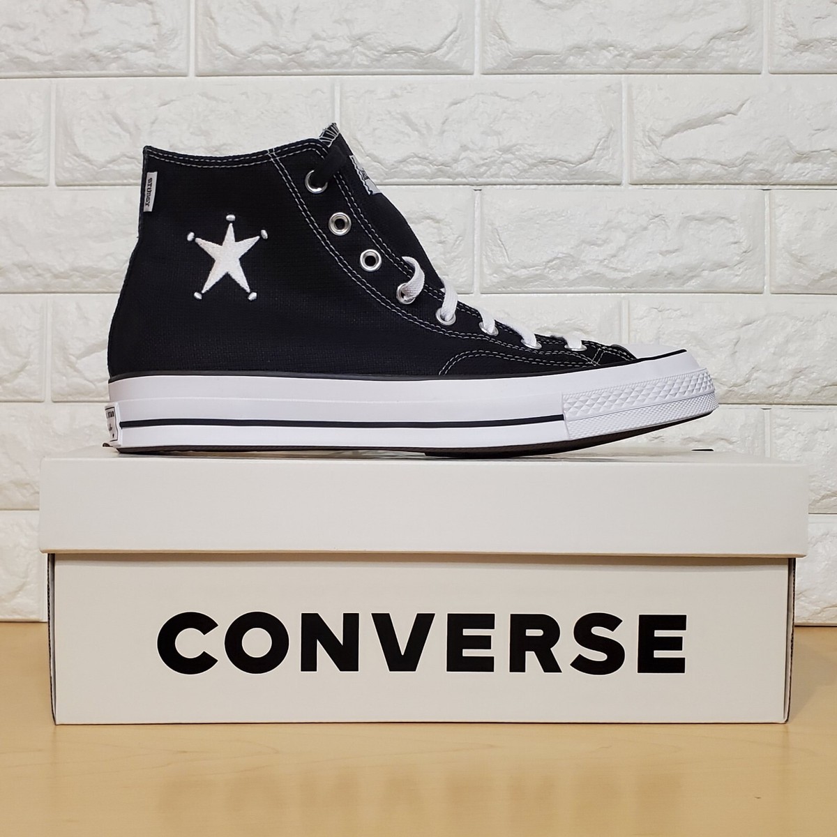 Stussy x Converse Mens Size 11.5 Chuck Taylor 70 HI All Star Black