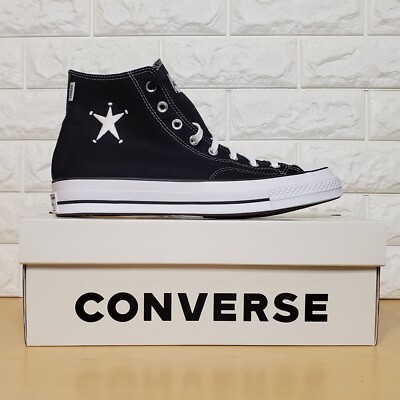 Stussy x Converse Mens Size 11.5 Chuck Taylor 70 HI All Star Black