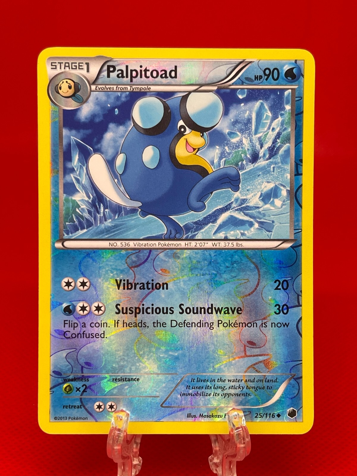 Pokémon TCG Palpitoad Plasma Freeze 25/116 Black & White Reverse Holo 2013 NM