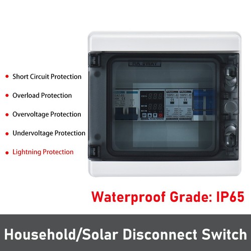 Solar Disconnect Switch AC230V 63A Household Circuit Breaker Lightning Protector - Picture 6 of 8