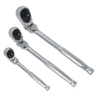 Flexibler Kopf Ratsche SteckschlüSsel Satz Umschaltbar 1/4 Zoll 3/8 Zoll 1/2 ...