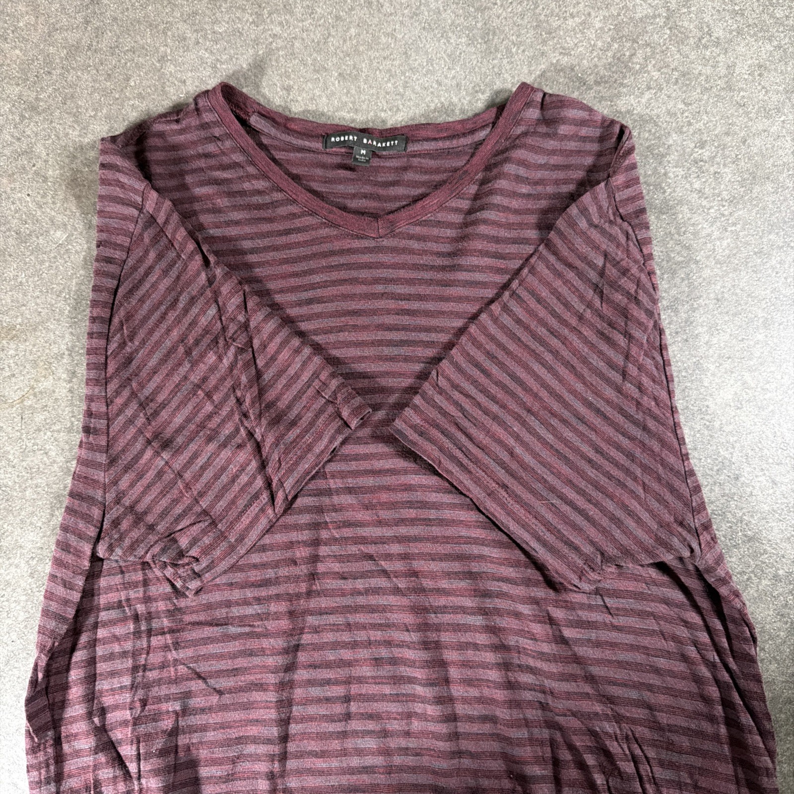 Robert Barakett Men’s Size Medium Pima Cotton Maroon Burgundy Tee T Shirt