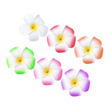 20Pcs Foam Plumeria Hair Clips Hawaiian Style Beach Party Decorations