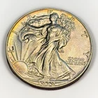 1939 Walking Liberty Half Dollar BU Original Golden Toning Lustrous Walker