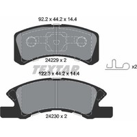Textar 2422901 Bremsbelagsatz FüR Mitsubishi Daihatsu Cuore Trevis Space Star