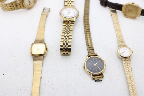 A x10 Vintage Ladies Seiko Quartz Wristwatches Inc. Gold Tone, Leather Etc - Picture 2 of 21