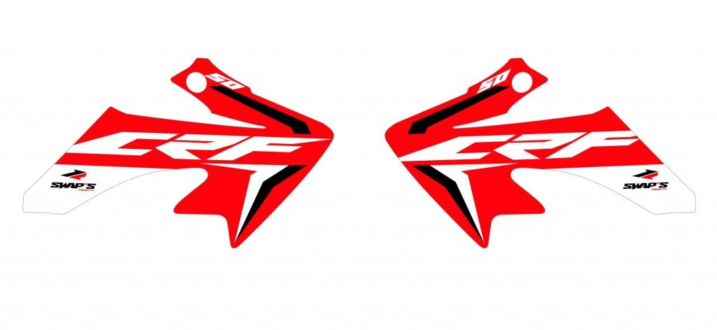 Kit déco Honda CRF rouge pour rénover les plastiques de moto cross