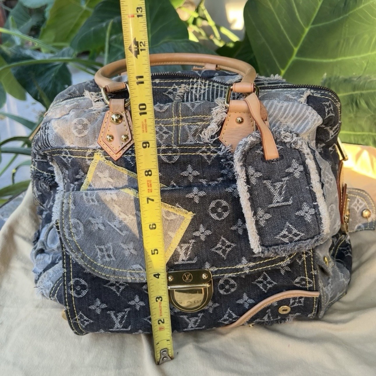 Louis Vuitton Monogram Denim Patchwork Bowly bag … - image 5