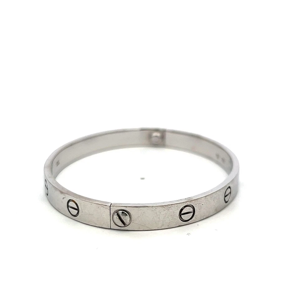 Pulsera Cartier Love Oro Blanco 18k Talla 19 con Caja Foto 4 de 4