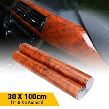 DIY Car Interior Sticker Wood Grain Vinyl Textured Glossy Wrap Decal Sheet Film
