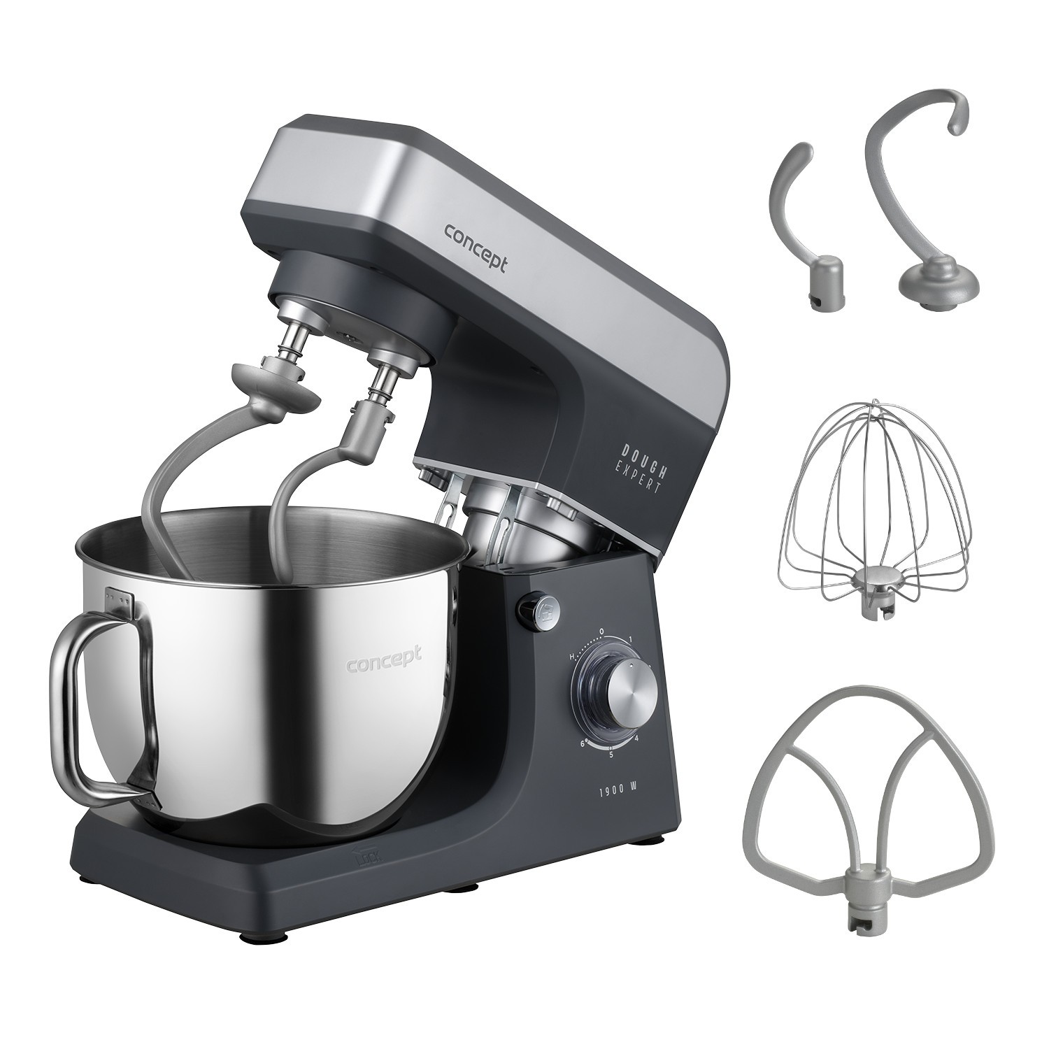 Concept Dough Expert RM6010 Robot da cucina planetario 1900 W 7 L doppio gancio