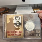 1887P Doc Holiday Silver Dollar In Holder Wild West Most Feared Gunslingers Rare