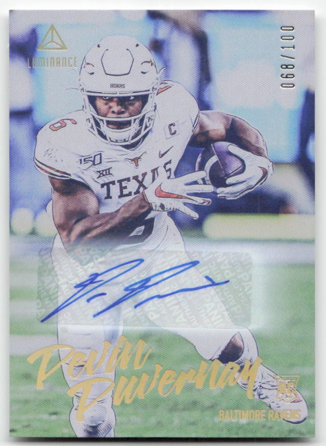 Devin Duvernay Panini Luminance #166 Autograph Gold