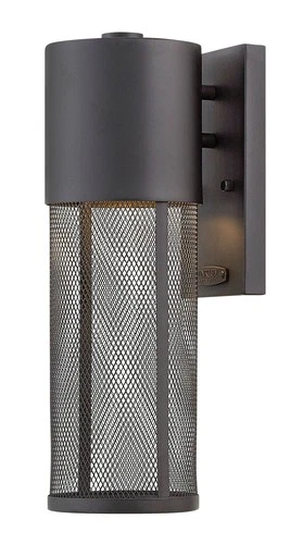 Hinkley Aria 15 1/2" High Black and Steel Mesh Outdoor Wall Light - Picture 2 of 10
