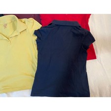 6 Girls School Uniform Polo Shirts XL14