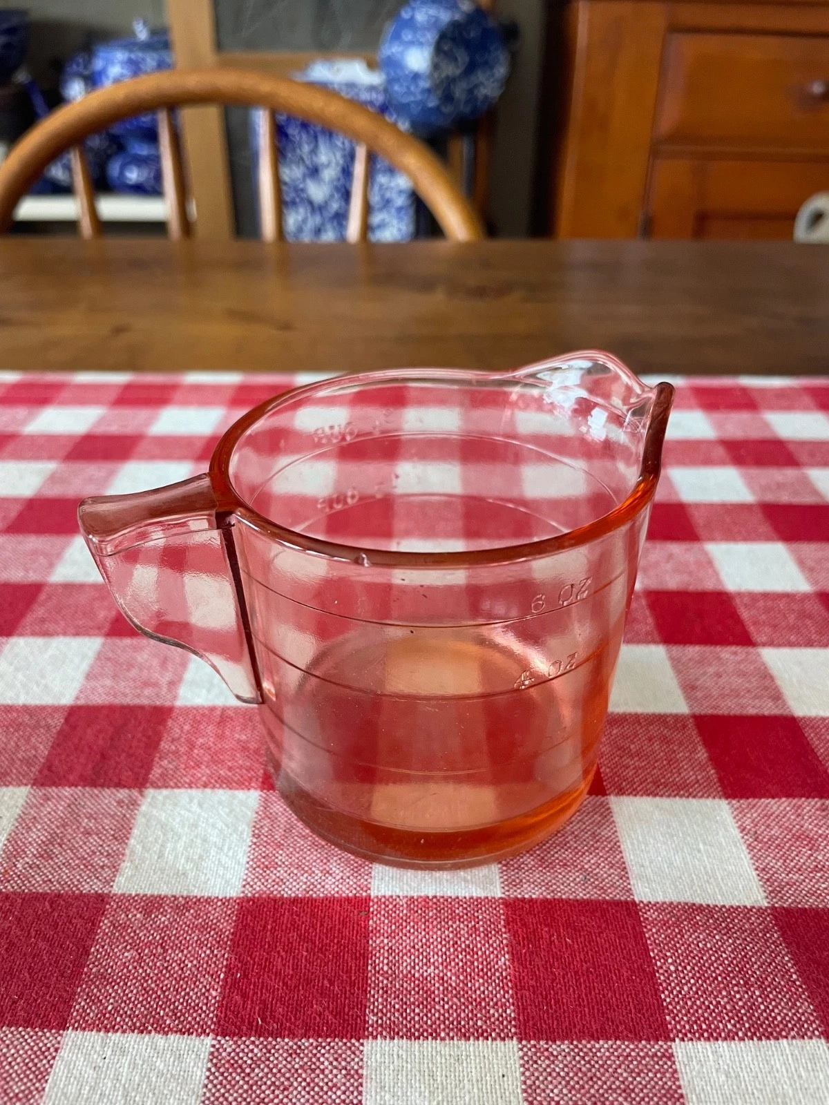 Vintage Pink Depression Glass Measuring Cup