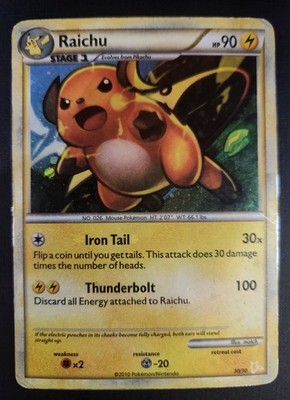 Raichu (Cosmos Holo) - 30/30 - HGSS Trainer Kit: Gyarados & Raichu - HP/DMG