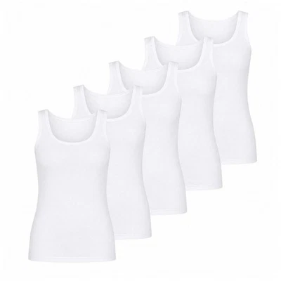 Esge Damen Unterhemden 5er Pack Feinripp Achselhemden reine Baumwolle - Bild 1 von 3