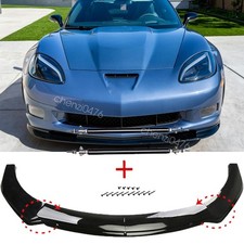 For Corvette C6 2005-2013 Front Bumper Lip Spoiler Splitter Strut Rod Glossy For Corvette C6 2005-2013 Front Bumper Lip Spoiler Splitter Strut Rod Glossy