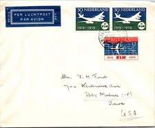GOLDPATH: Netherlands cover 1959 to USA airmail CV929_P05