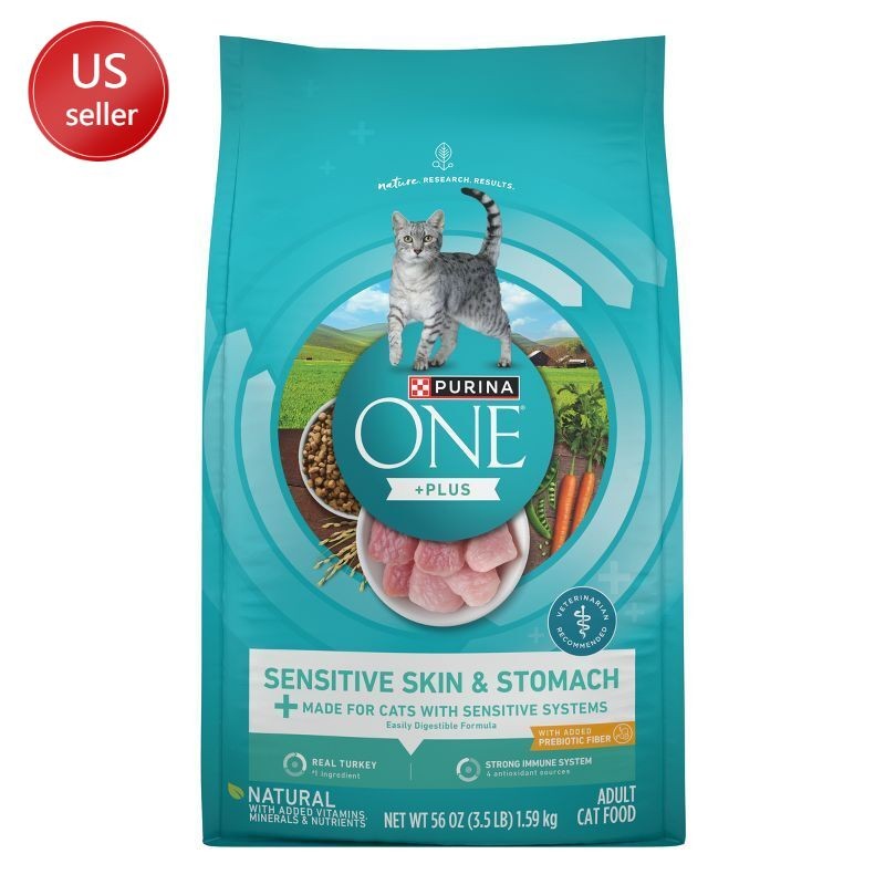 Purina ONE Sensitive Skin & Stomach Dry Cat Food with Turkey  