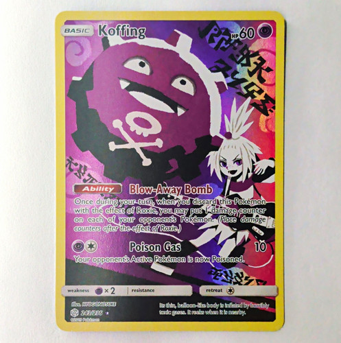 Pokemon TCG Koffing 243/236 full art SM Cosmic Eclipse Holo NM/M 